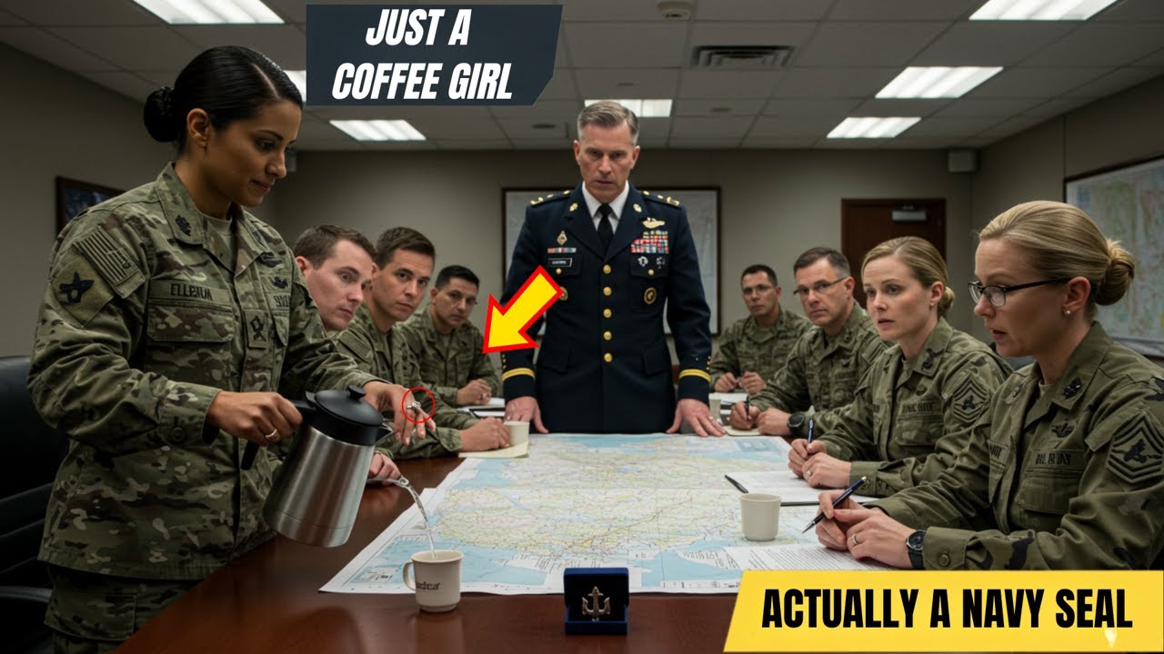 Her Superiors Made Her Serve Coffee at the Briefing, Until the General Saw Her Navy SEAL Ring
