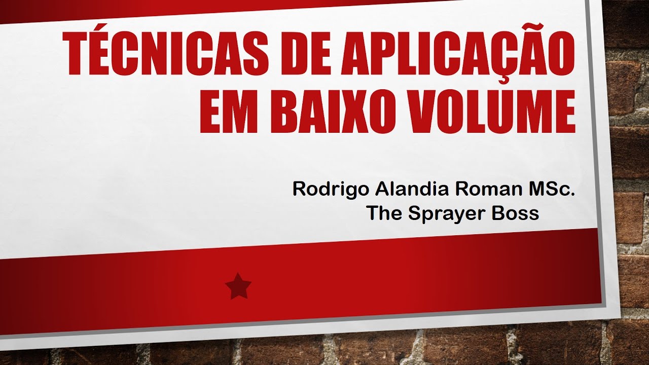 Aplicações em Baixo Volume - Baixa Vazão - Pulverização - Palestra (HD)