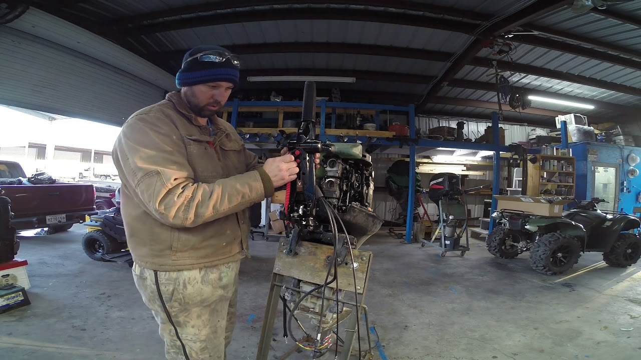 Mercury Mini Multi-function tiller kit installed on a 40hp \ 50hp 3cyl outboard 98-2010