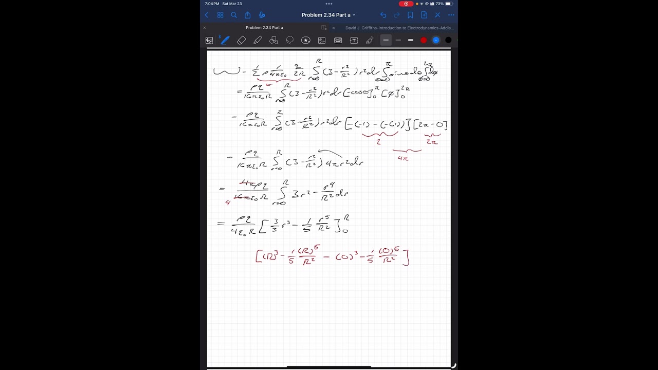 Griffith E&M Problem 2.34 Solution (By Ryan J. Read)