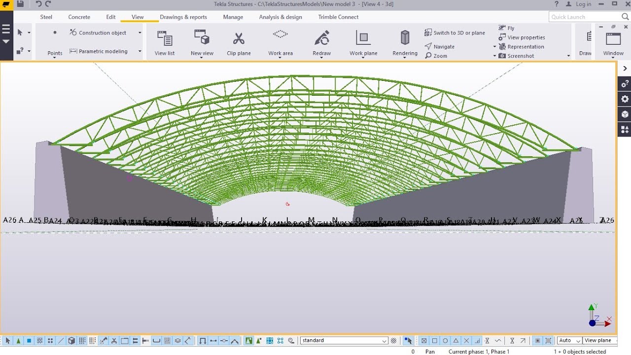 Как создать изогнутую ферму | Tekla Structures 2017i