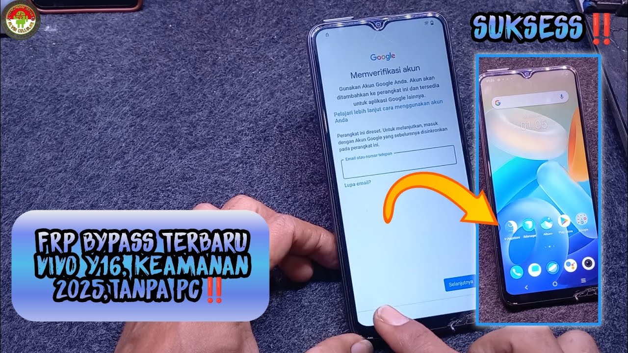 FRP BYPASS TERBARU VIVO Y16, KEAMANAN 2025,TANPA PC‼️