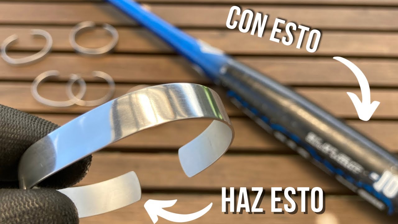 Como hacer brazaletes de aluminio fácil | con herramientas comunes