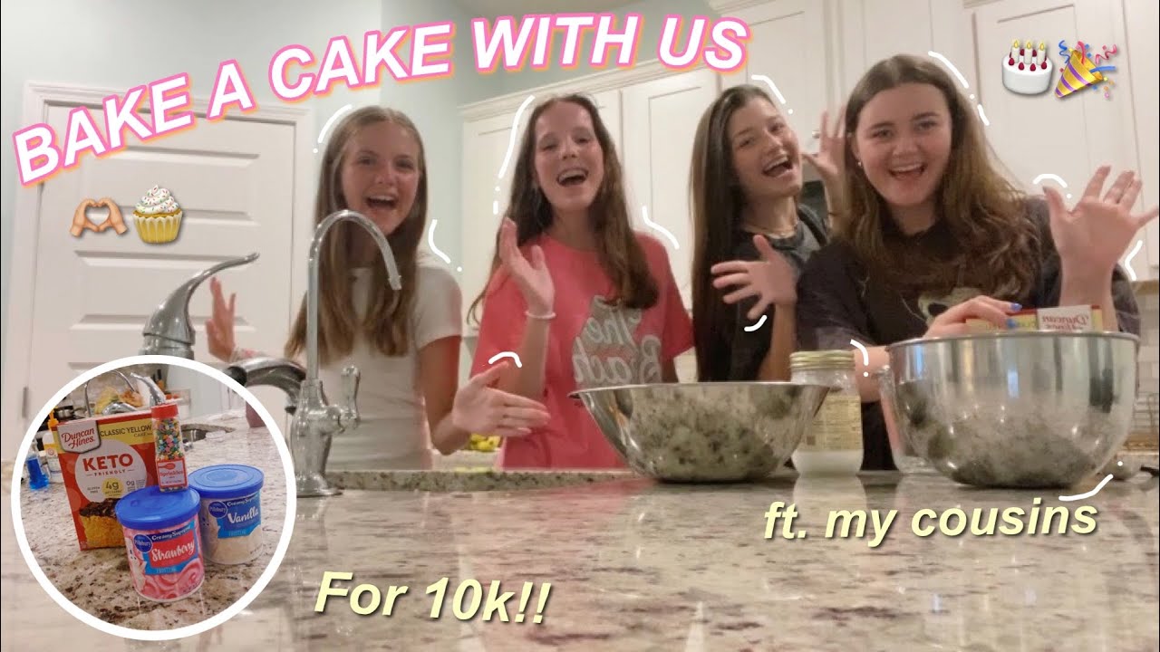 Baking a cake for 10K w/ my cousins!! 🎂 // Mia Elizabeth