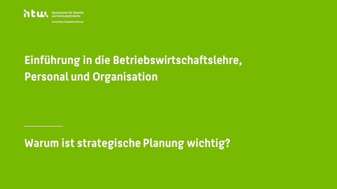 Warum ist strategische Planung wichtig