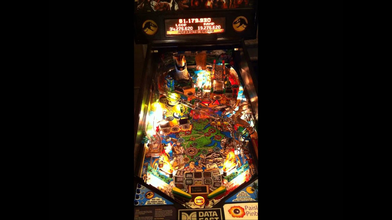 Jurassic Park pinball machine by Data East - Gameplay