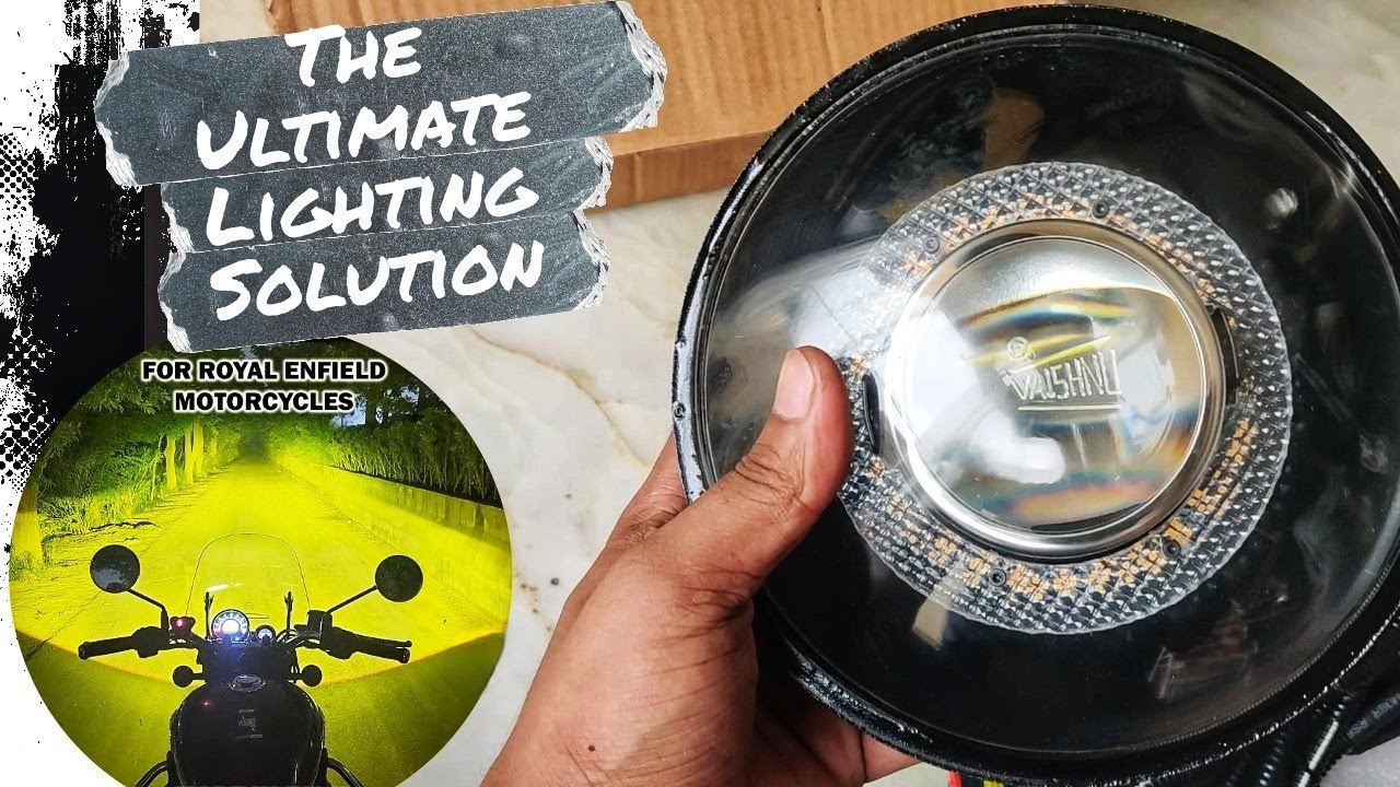 Vaishnu LED Headlight Installation for Royal Enfield Bikes | The Ultimate Lighting Solution ??!