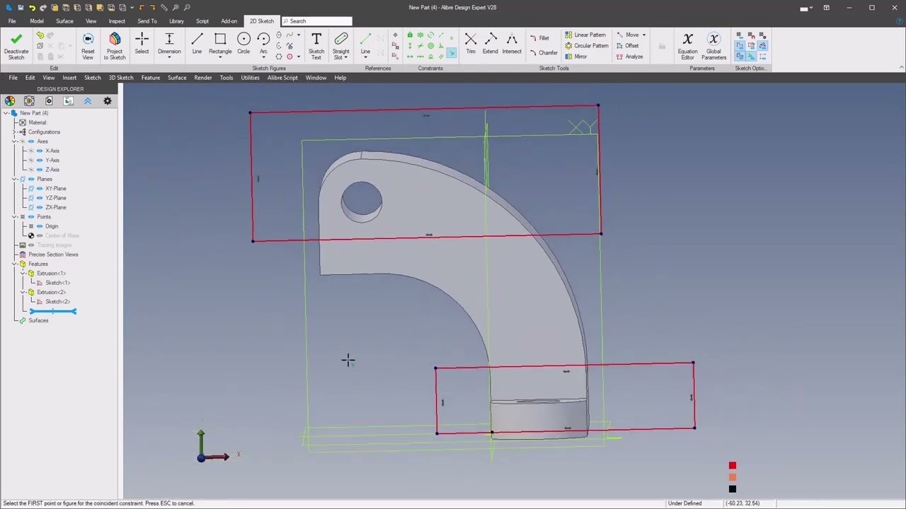 Alibre Design Tutorial    TooTallToby's Hinge Stop
