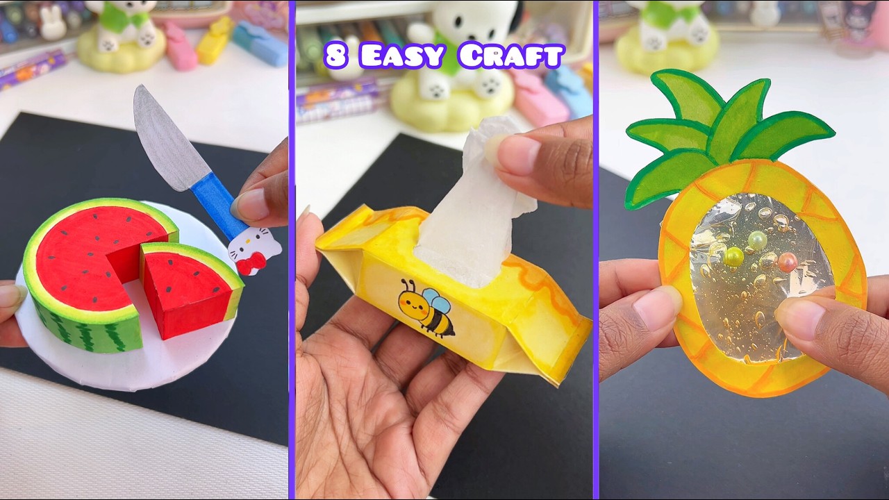 11 Easy craft ideas / miniature craft / how to make / DIY school project. / Helena's Craft