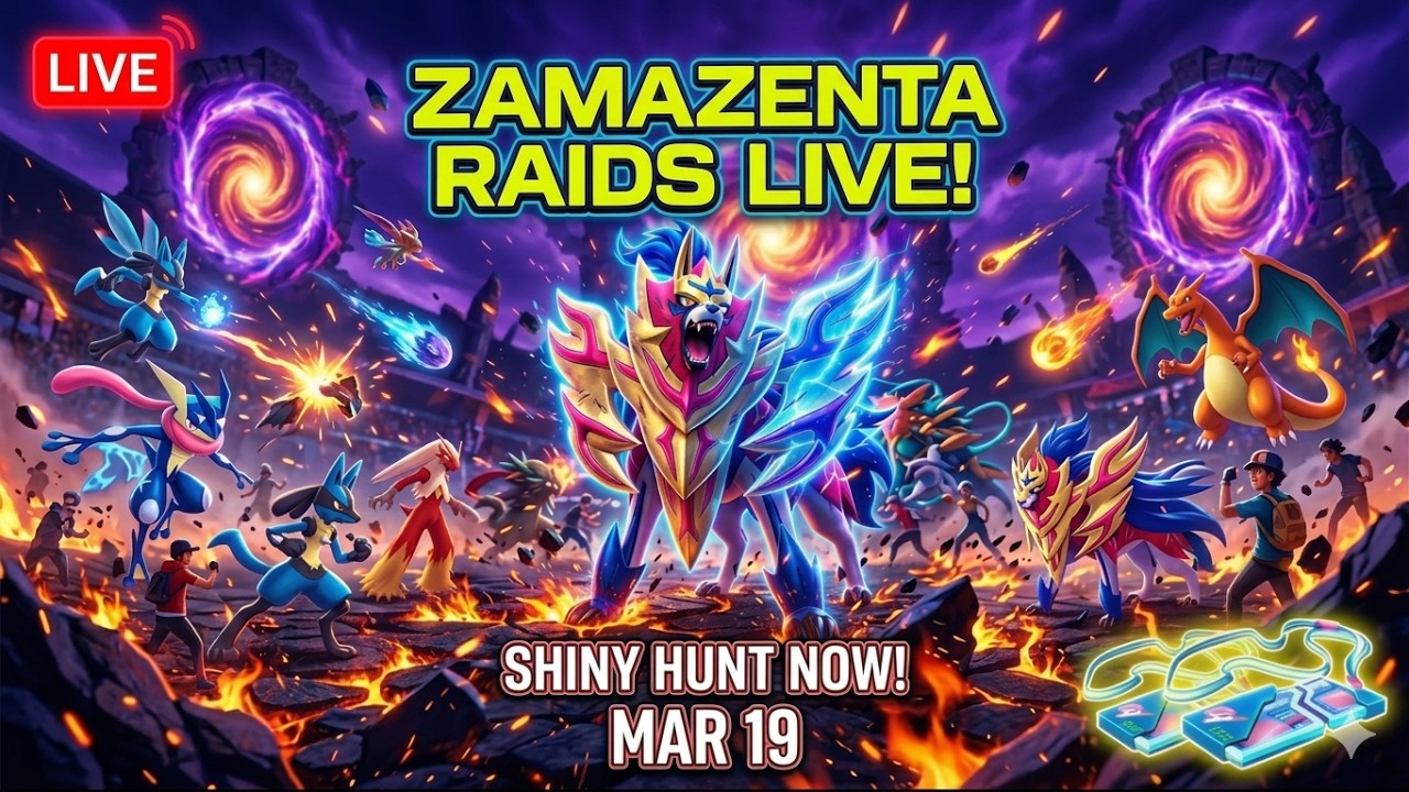 🔴 LIVE Pokémon GO Zamazenta Raids March 18! Shiny Hero of Many Battles Hunt - Join NOW!