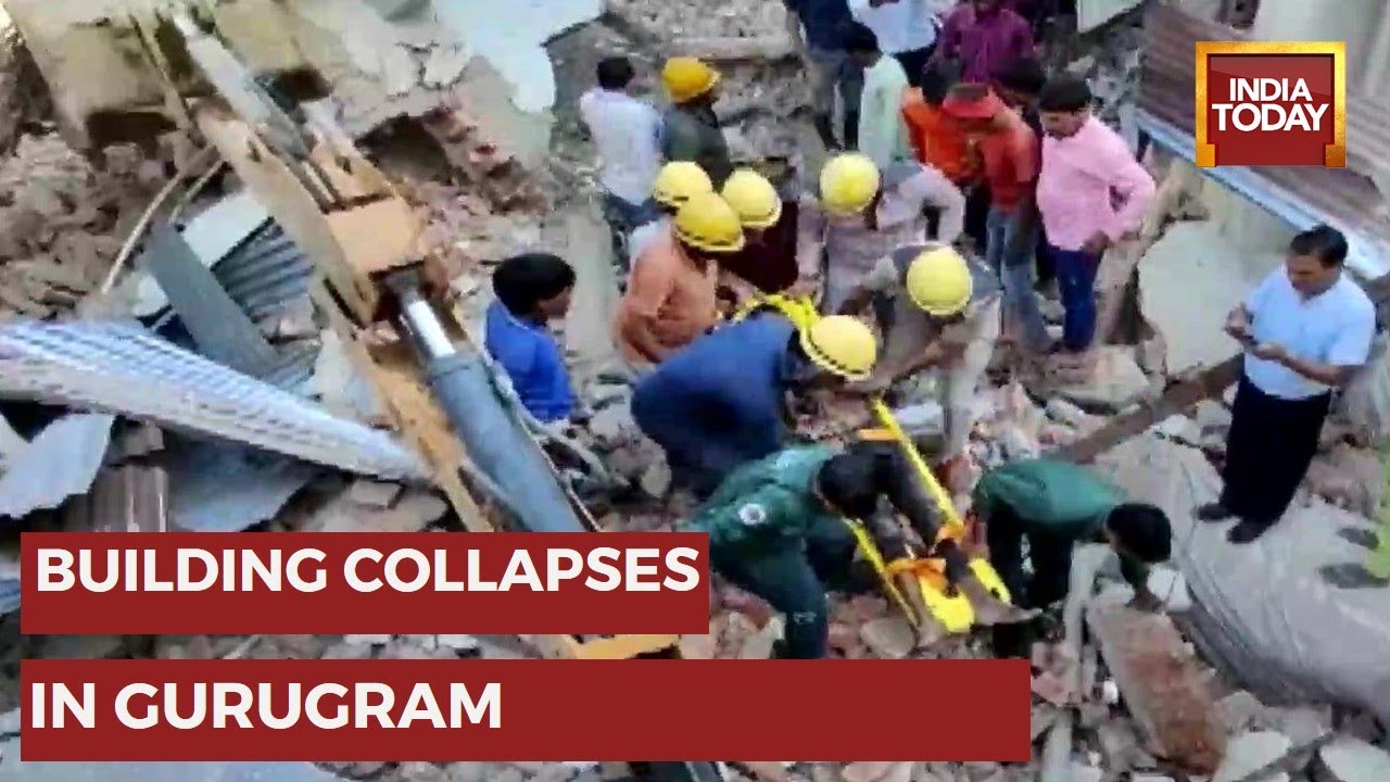 Building Collapses In Gurugram's Udyog Vihar, 3 Workers Traped; Rescue Operation Underway