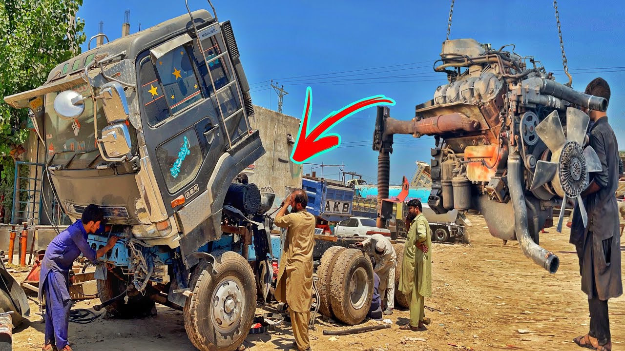Nissan Truck Half Frame Imported From Japan To Pakistan | 8Cylinder Engine and AxleTube Are Imported