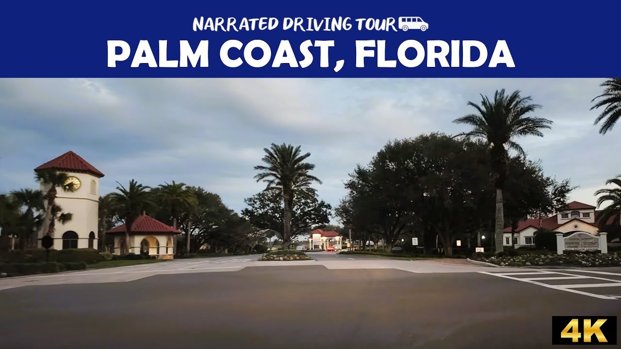 🎥 Scenic Drive Through Palm Coast, Florida | 4K Driving Tour 🚘🌴