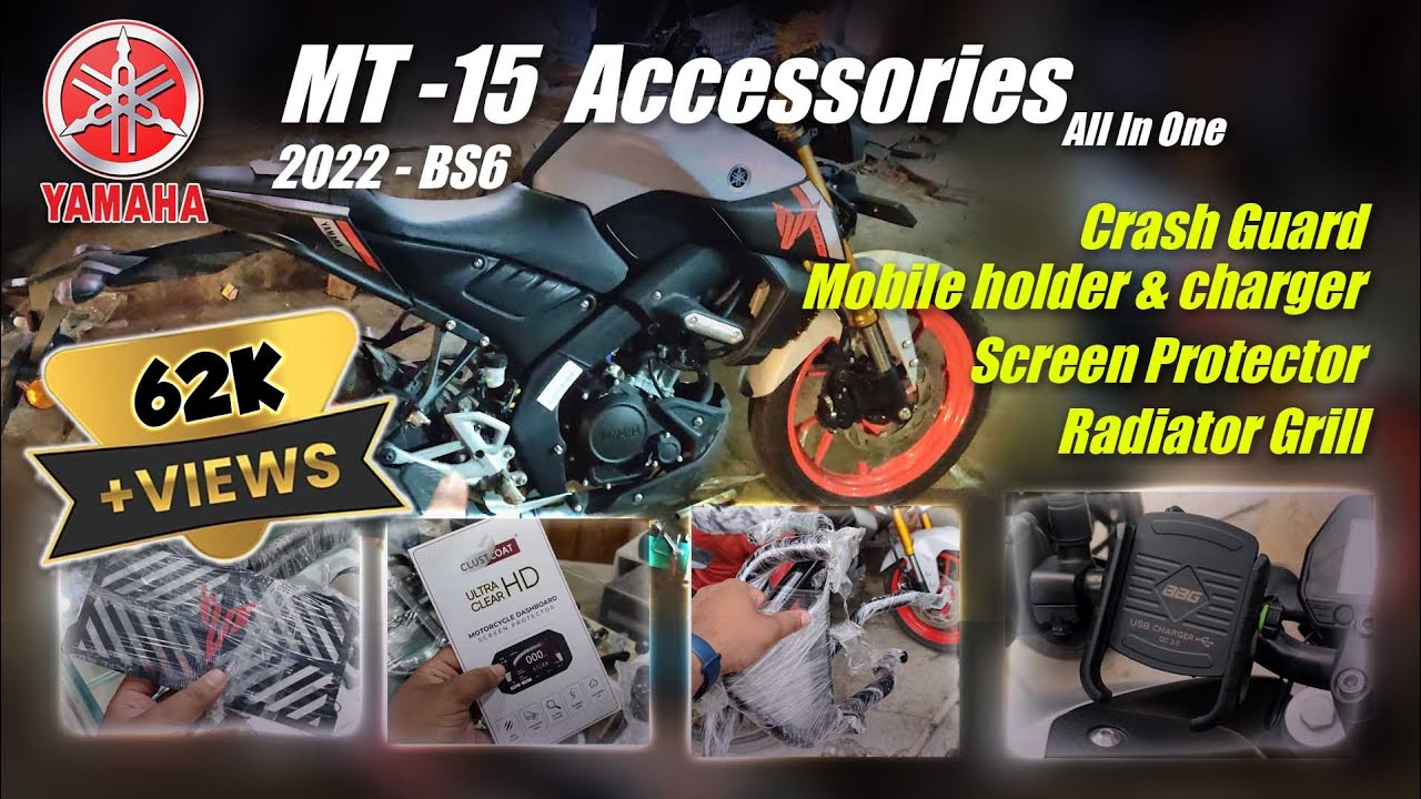 MT-15 BS6 TOP MOST ACCESSORIES | 5 Accessories | Must install to complete your Bad Ass BEAST🔥🔥🔥