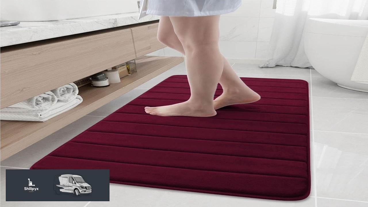 Memory Foam Bath Mat 47 x 24 Ultra Soft Absorbent Bathroom Rugs