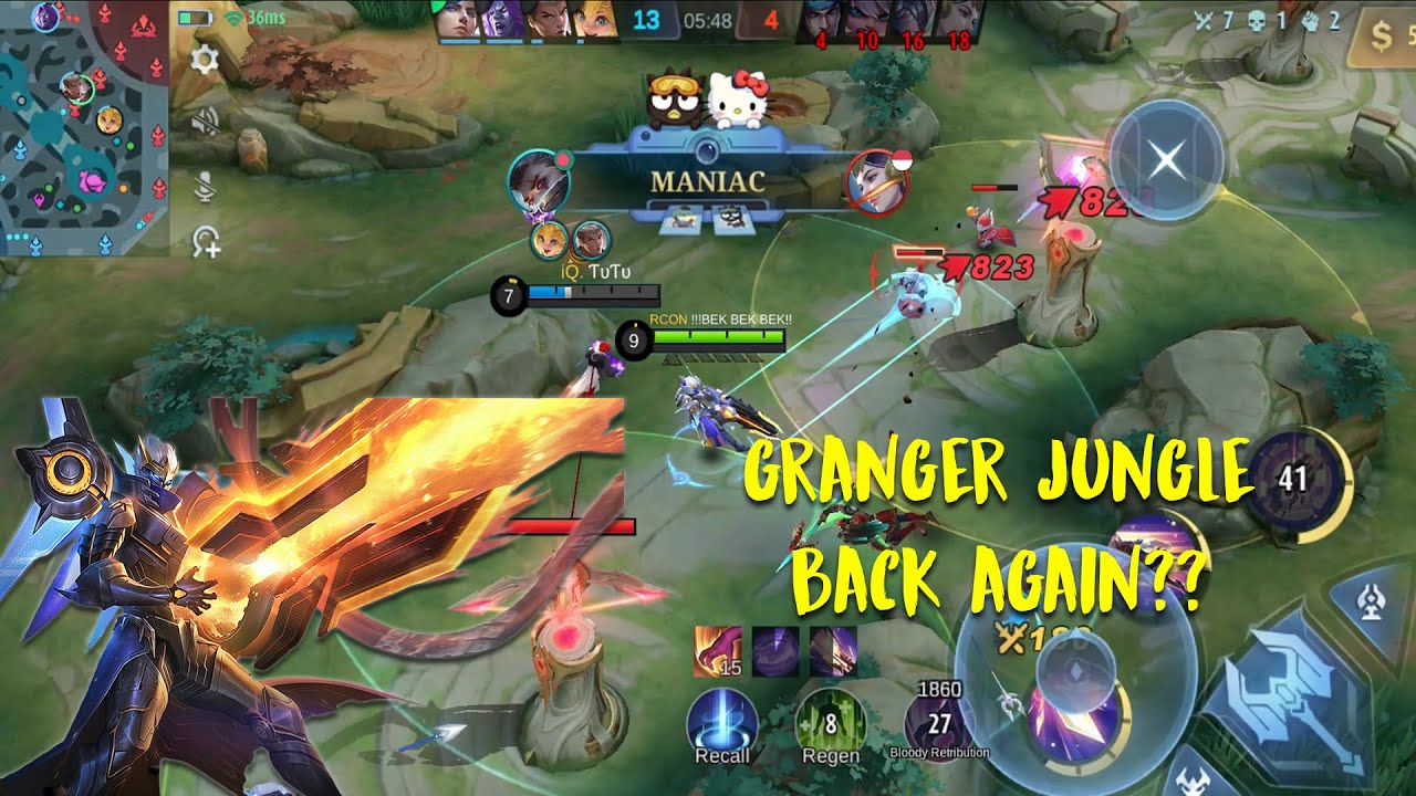 13 KILLS + MANIAC ! GRANGER JUNGLE META AGAIN!? | GRANGER 2023 BEST BUILD | DAMAGE HACK - MLBB