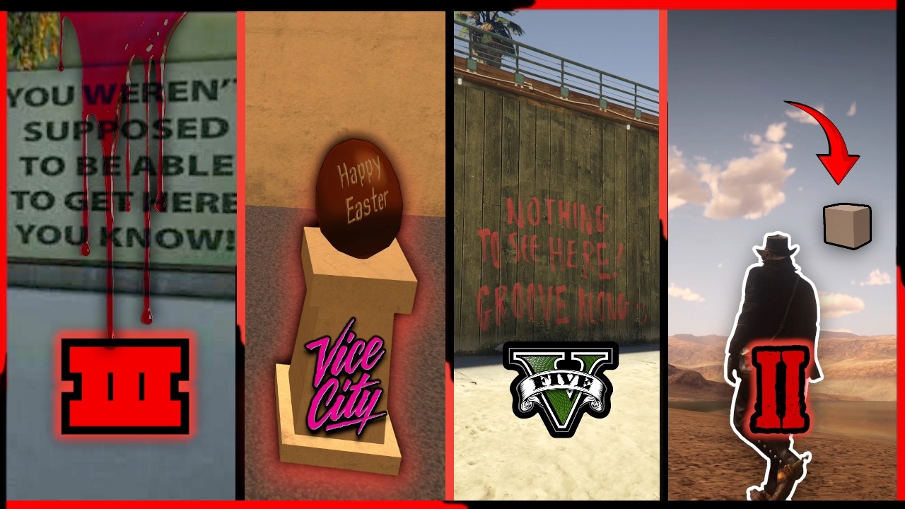 HIDDEN EASTER EGGS IN GTA GAMES & RDR 2