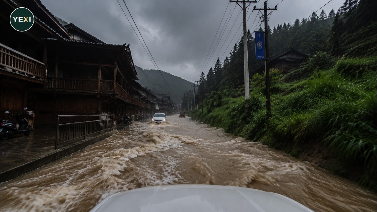 After the Storm &mdash; Driving Through Flooded and Damaged Mountain Roads in Guizhou, China