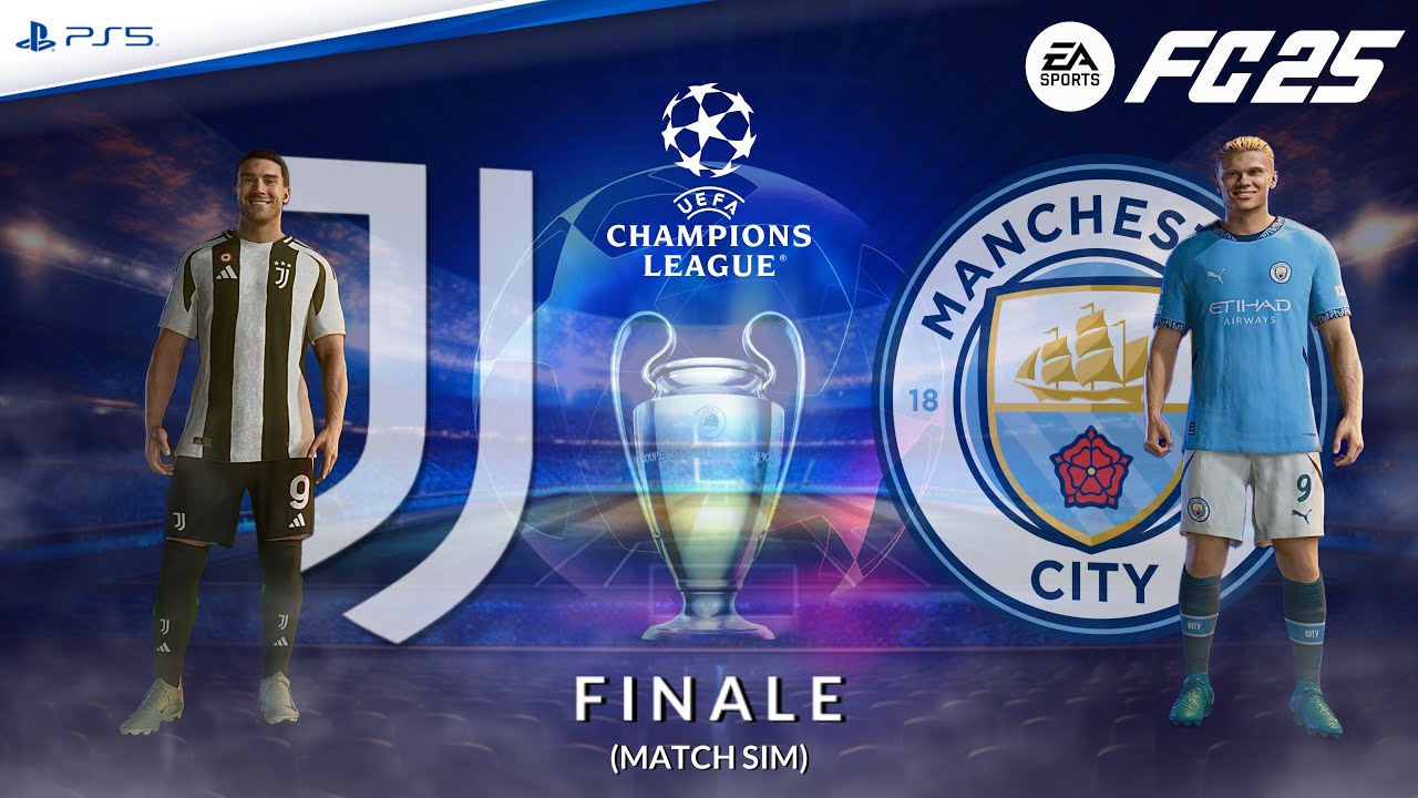 Juventus - Man City ⚽️ Finale Champions League Match Sim ft. Vlahovic, Haaland | FC 25
