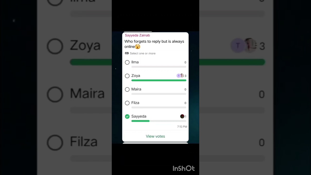 tried whatsapp poll trend with friends🫂🤡