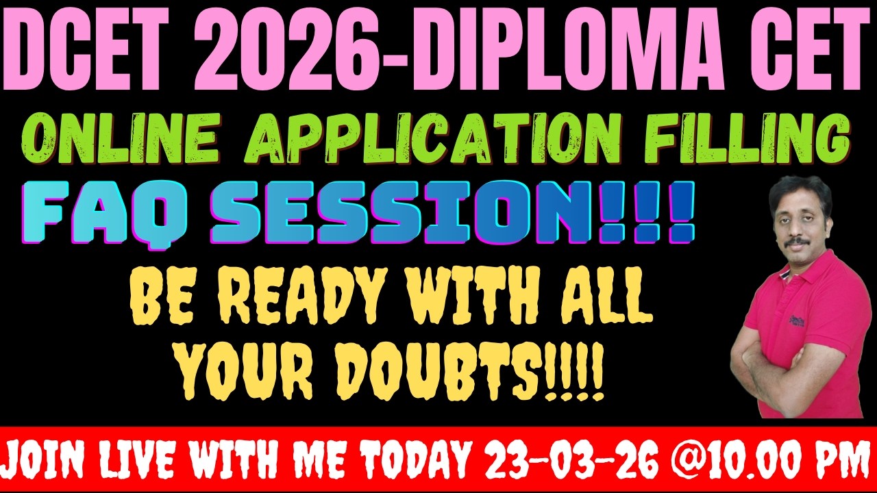 FAQ SESSION DCET 2026 APPLICATION FILLING!!!| |Be Ready with Your Doubts!!! |ND Academy