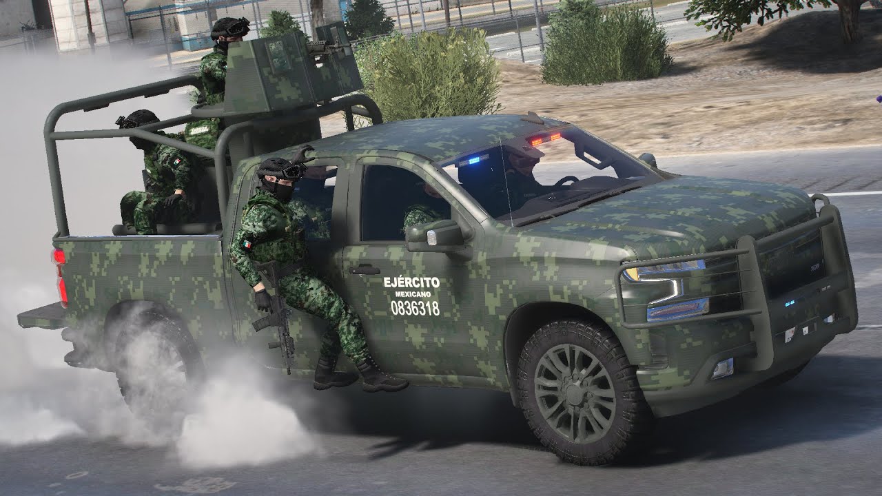 GTA 5 POLICIA | EJERCITO DE MEXICO - PERSECUSIONES | TheAxelGamer