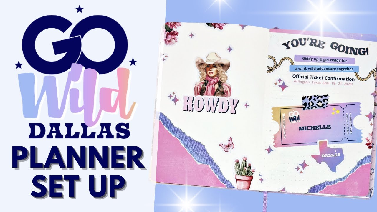 PLAN WITH ME | GO WILD DALLAS 2024  JOURNAL/PLANNER SET UP PART 1