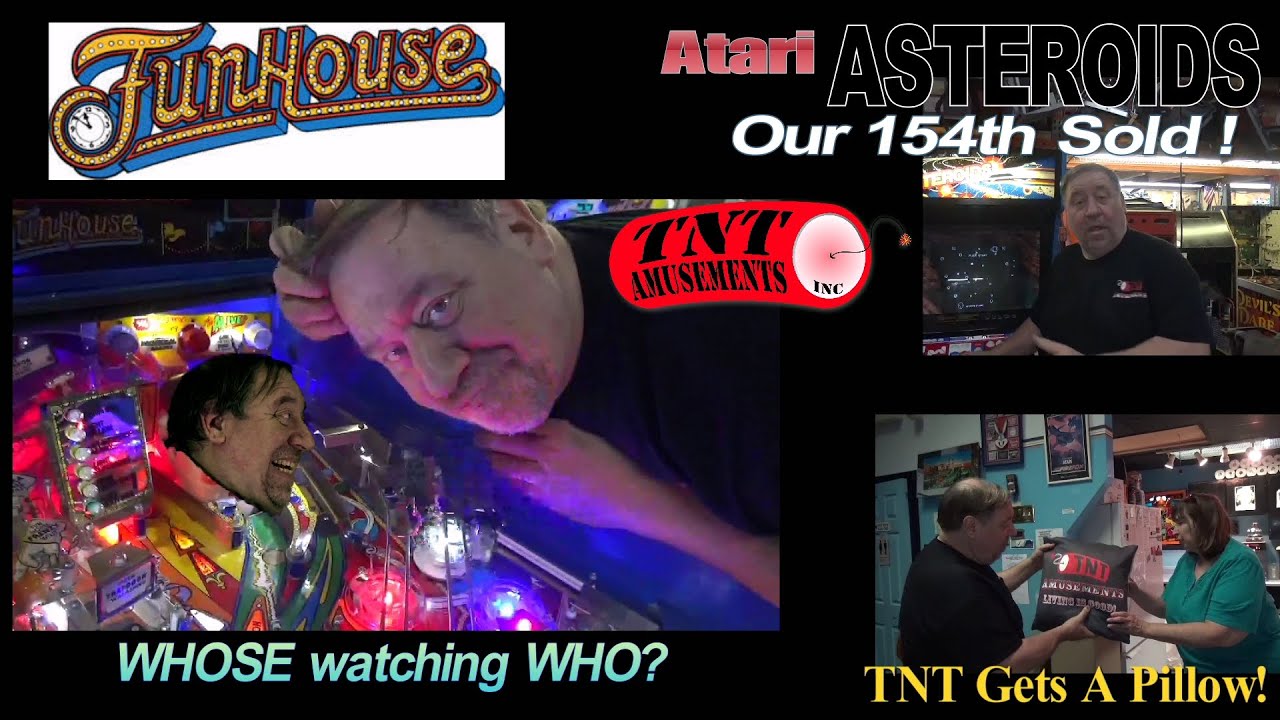 #992 Williams FUNHOUSE Pinball Machine & Atari ASTEROIDS - TNT Amusements
