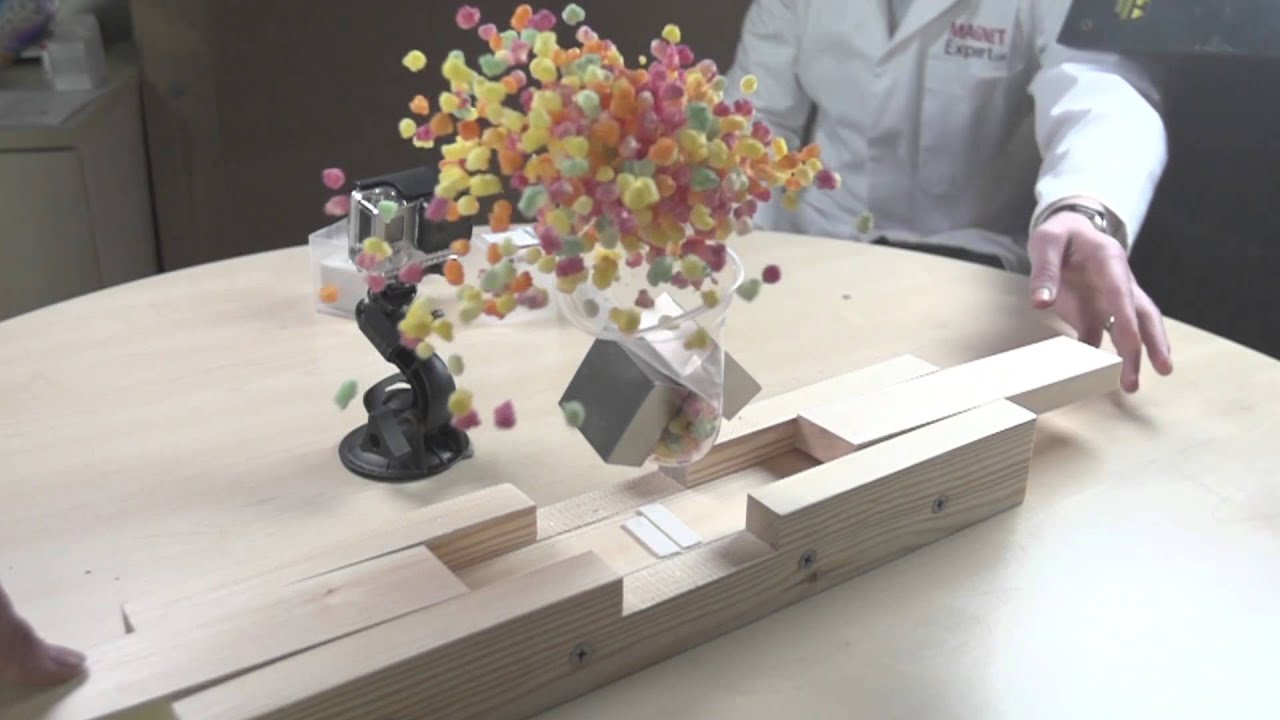 Super-strong neodymium magnets destroying everyday items in slow motion