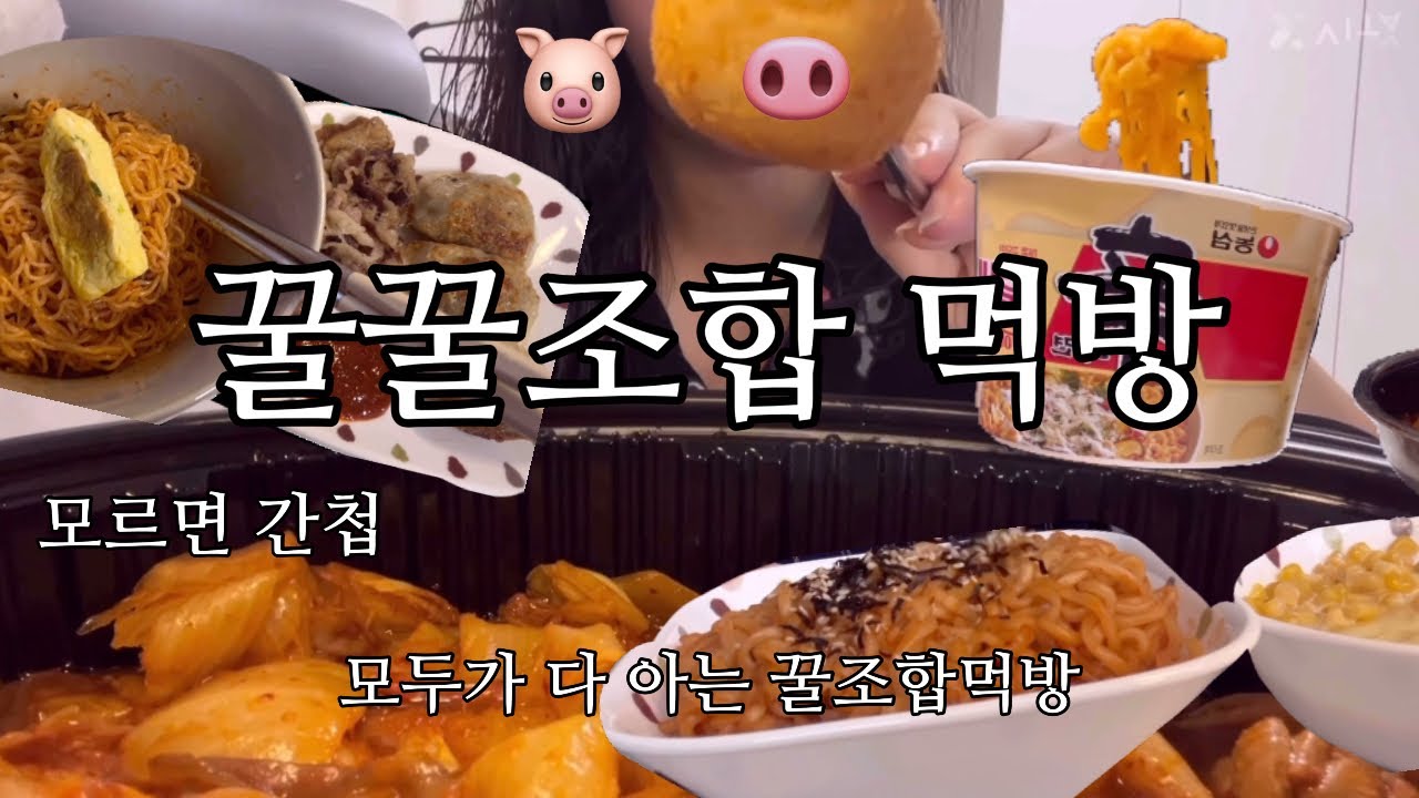 [먹어봤ing] 모르면 간첩! 세상 모두가 다 아는 꿀조합 먹방!~! | 불닭볶음면 | 두찜 | 비빔면 | 신라면 투움바 | 꿀꿀조합 | 🐷🐽🐝🍯