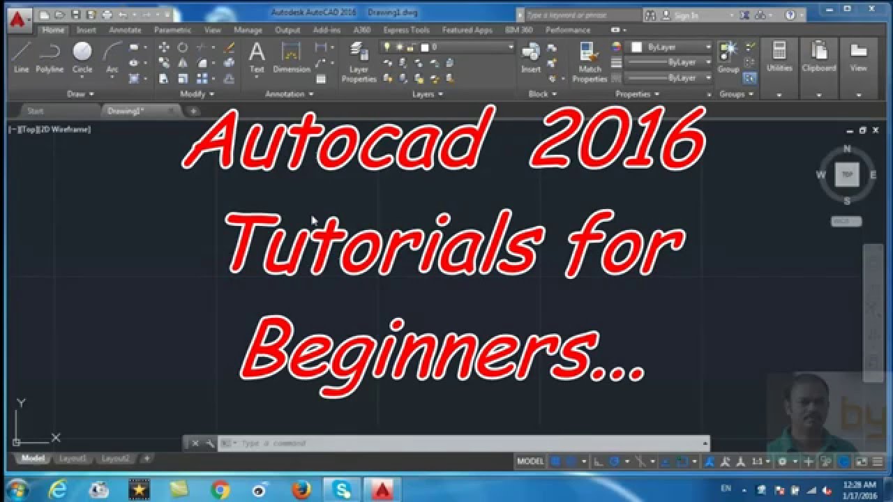 Basics: AutoCAD 2016 cad software - online autocad classes Part 1-30