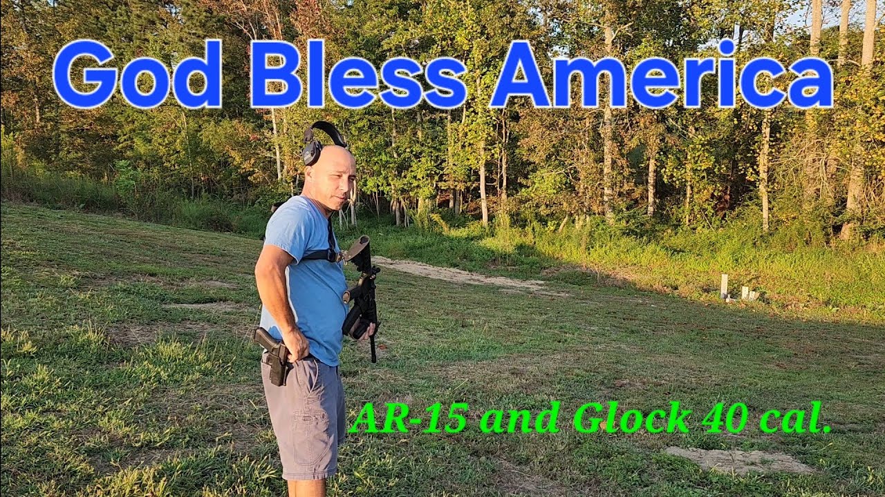 AR15 / Glock 22 40 cal  target practice 