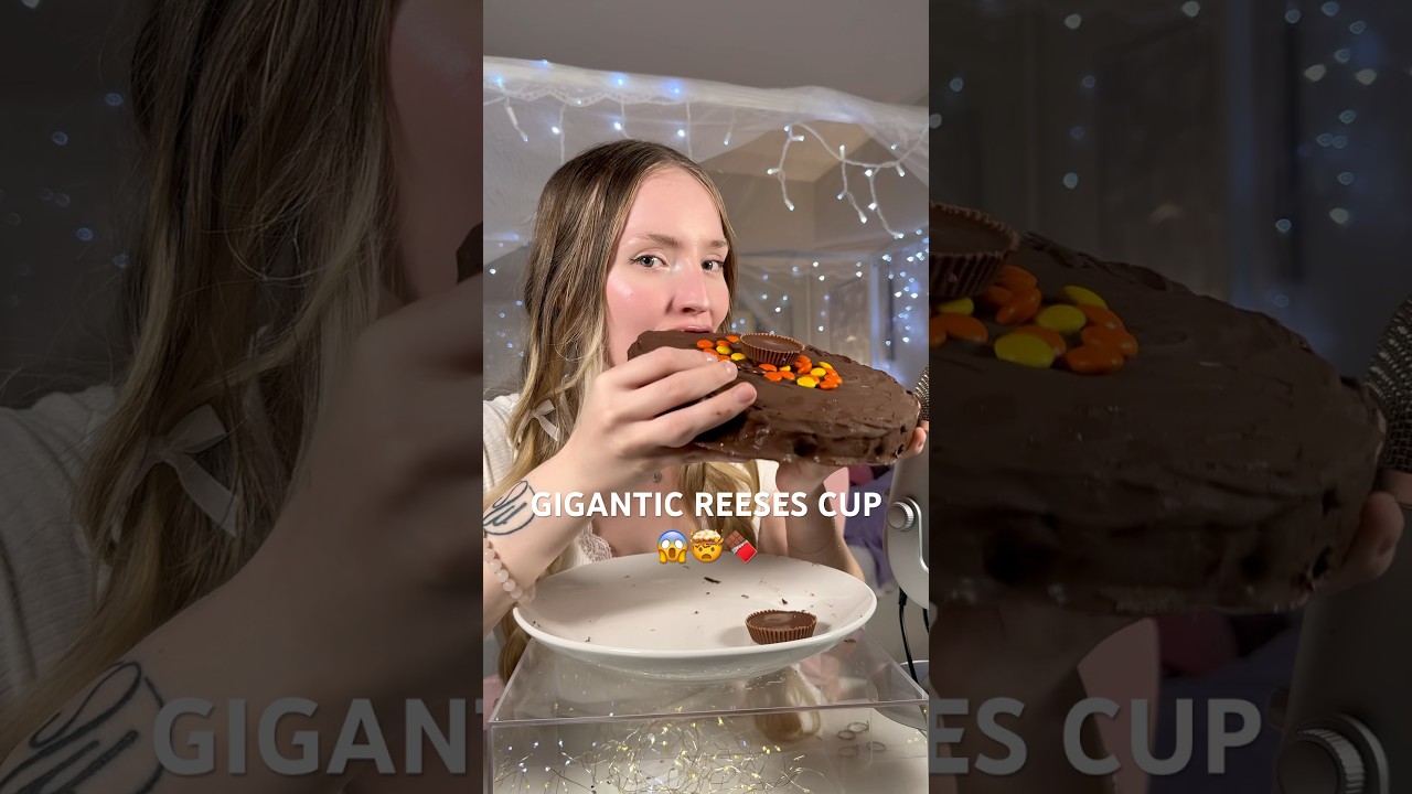 только любители Риз поймут 😍 ОГРОМНАЯ ЧАШКА РИЗ! asmr mukbang 🤩 #reeses #mukbang #asmr
