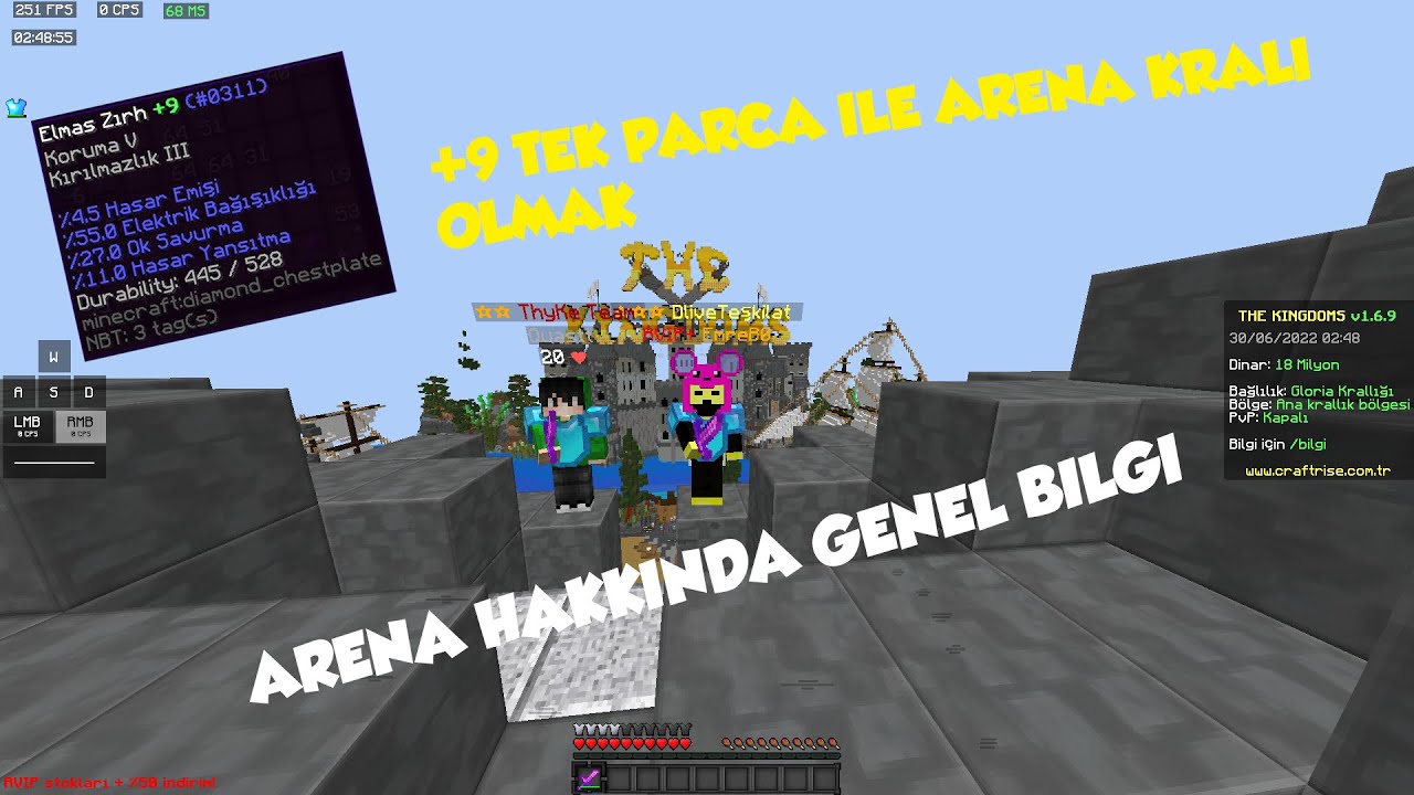 +9 TEK PARÇA İLE ARENA KRALI OLMAK /CraftRise The Kingdoms