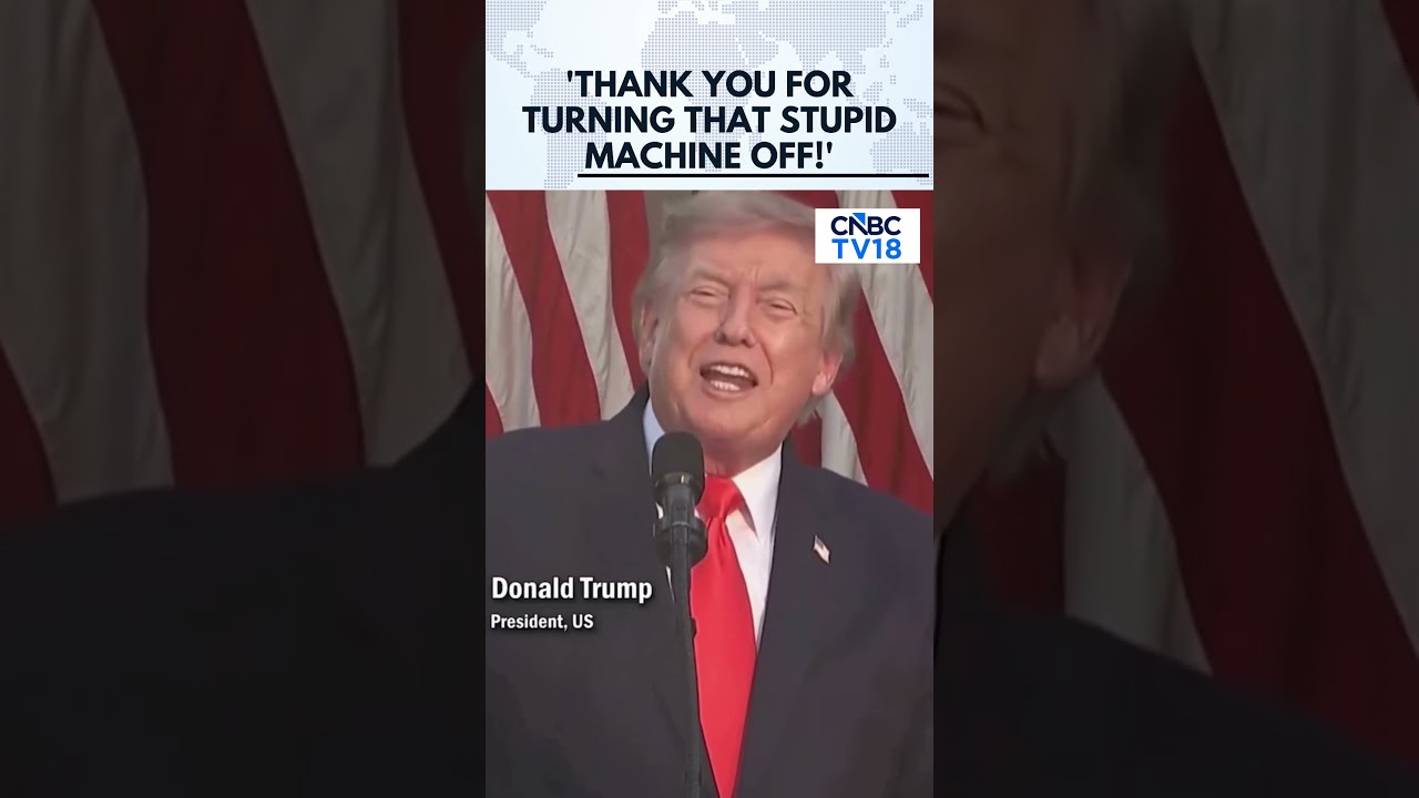 ВИРАЛЬНЫЙ МОМЕНТ: Дональд Трамп шутит о &laquo;глупой машине&raquo; после прерванной речи | N18G