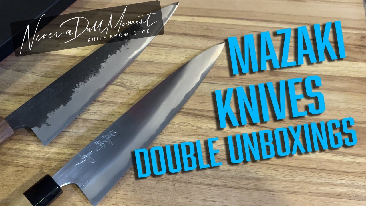 Двойная распаковка Mazaki - MAZAKI SHIROGAMI NASHIJI GYUTO 240MM MAZAKI SHIROGAMI MIGAKI GYUTO 240MM