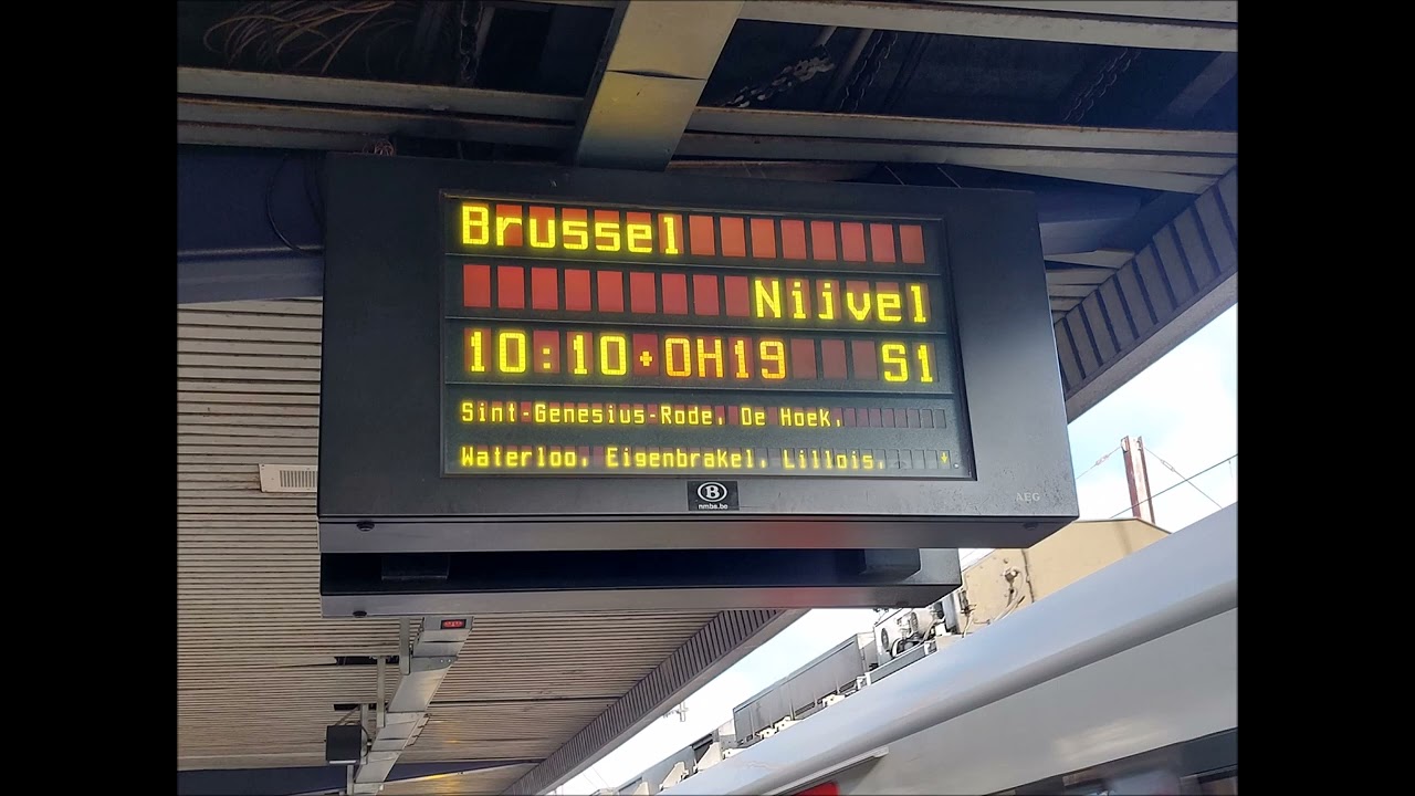 NMBS / SNCB omroep - announcement S1 Brussel & Nijvel | Antwerpen-Berchem (BE)