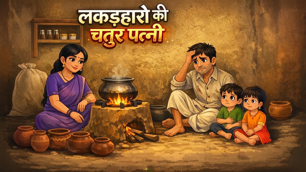 लकड़ हारे की चतुर पत्नी | lakad hare ki | Hindi kahani | Moral Stories | Hindi cartoon | Kahaniya 