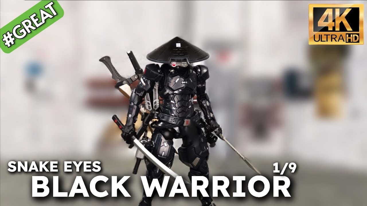 Aliexpress SC-001 Black Warrior GI Joe Snake Eyes 1/9 action figure Unboxing & REVIEW #gijoe #snake