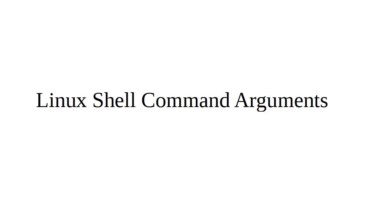 Аргументы команд оболочки Linux