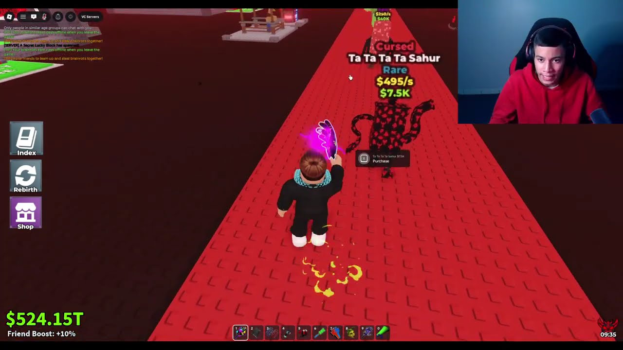 playing the taco Tuesday event in steal a brainrot
