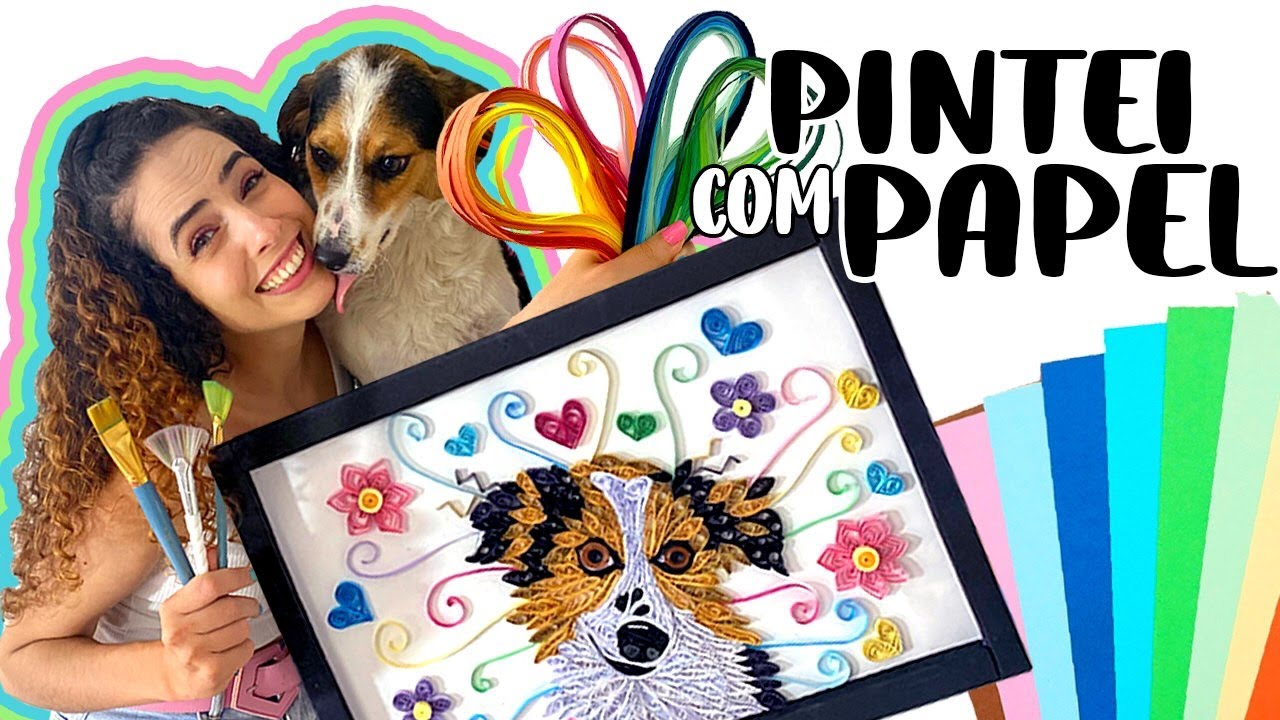 TESTANDO UM KIT DE PINTURA COM PAPEL! Fiz meu primeiro Quilling Art!Paula Stephania