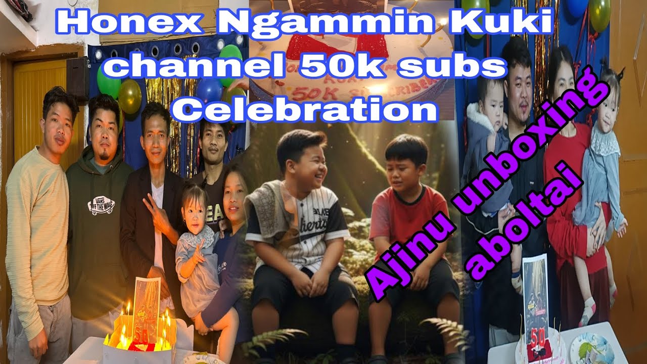 #honex_ngamin yt channel 50k celebration+ajinu unboxing full video #lethoulun#jangminlal#lalneihou