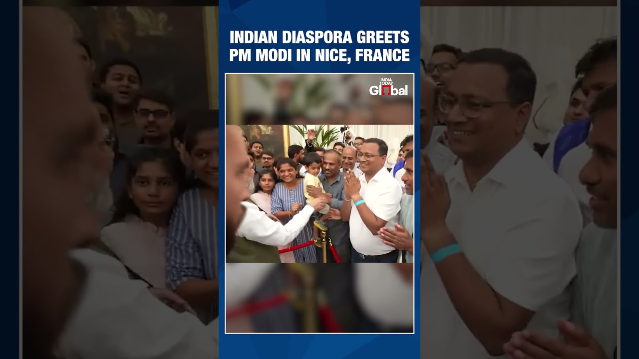PM Modi Receives Grand Welcome From Indian Community In Nice