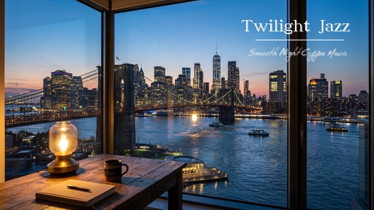 NYCの夜景🌃ペントハウスでリラックスジャズ🎷｜Twilight Jazz-Smooth Night Coffee Music