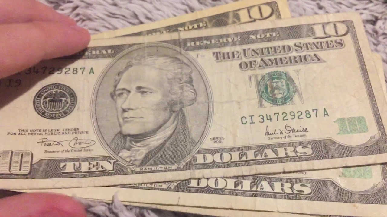My 10 Dollar Bill Collection 4/8/20