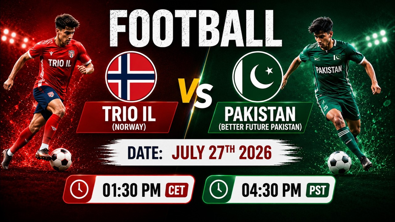 Match 2 | TRIO IL vs PAKISTAN | Norway Cup Football 2026 LIVE | Boys 27-07-2026 | 2K