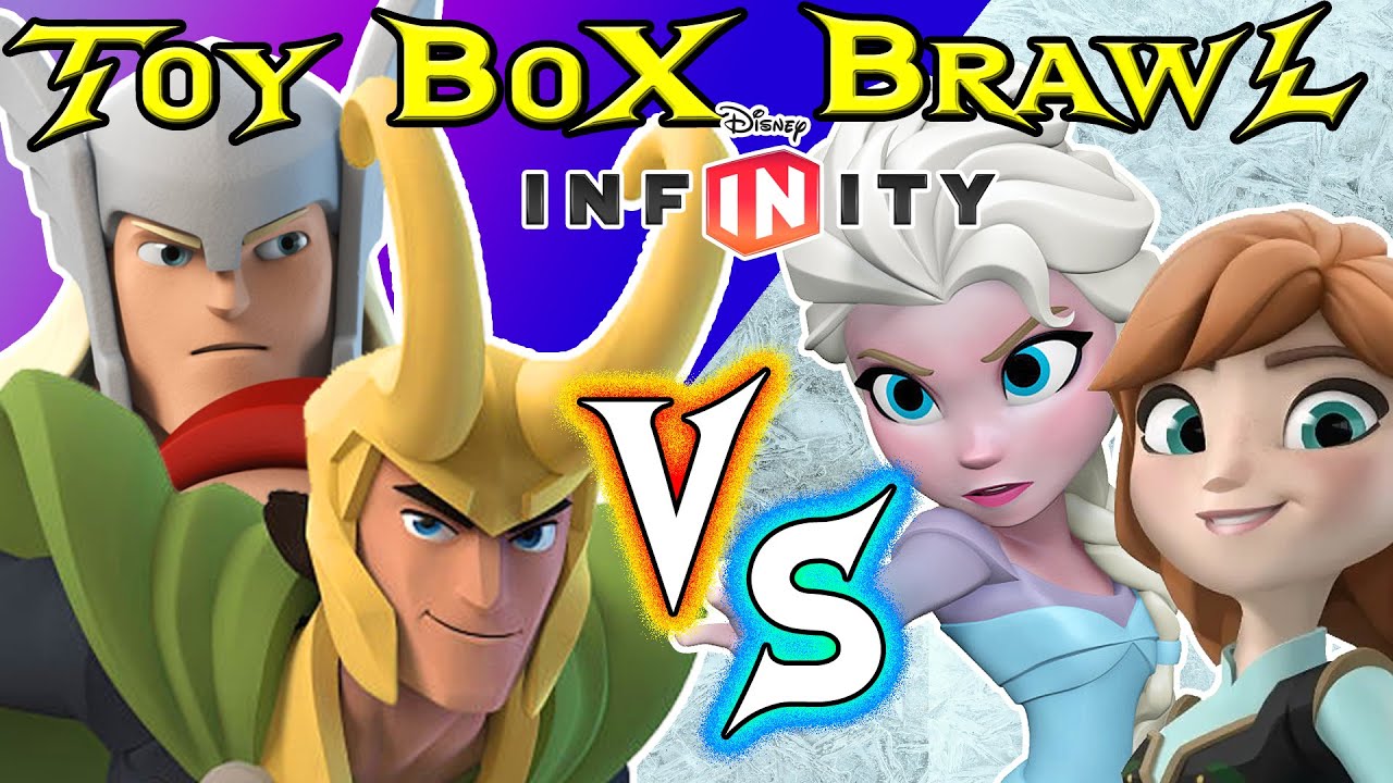Thor Loki 🆚 Elsa Anna Olaf - Battlefield Asgard ToyBoxRumble EP107 #disneyinfinity