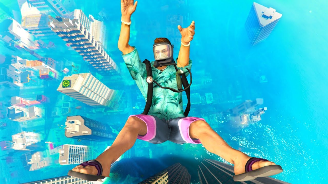 GTA 5 Water Ragdolls • Tommy Vercetti 2 (Flooded Los Santos)