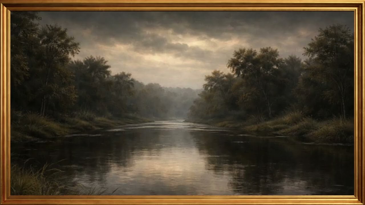 Moody Landscape Frame TV Art | Cozy Ambience 4K | Vintage Oil Painting Screensaver With Music